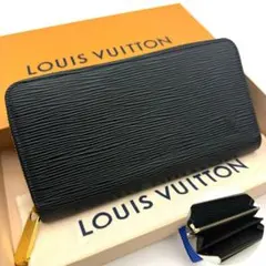 【新品近い】ルイヴィトン エピ ジッピーウォレット ゴールド 金具 黒 長財布