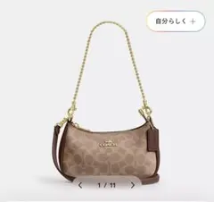 テリ ミニ クロスボディ バッグ・シグネチャー キャンバス　コーチ　COACH