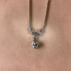 ローズアクアマリンネックレス
