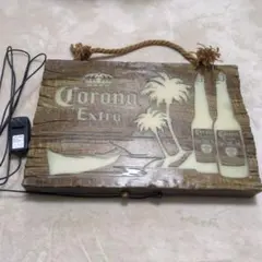 Corona Extra 木製看板ライト付き