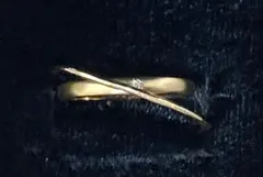 新品未使用　希少　シエナロゼ　k10 ダイヤモンド　ボリュームリング　指輪　9号