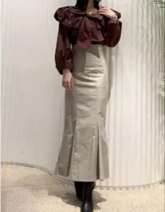 snidel ハイウエストマーメイドスカート サイズ1 ベージュ