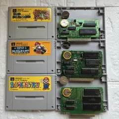 【中古電池交換済み】スーパーファミコン スーパーマリオシリーズ3本まとめ売り