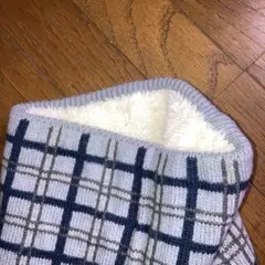 チェック柄リバーシブルネックウォーマー