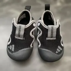 ブラック　メッシュ　ベビーサンダル 12センチ　adidas
