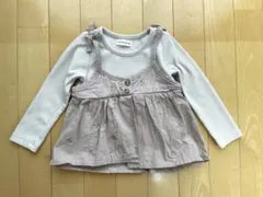 バースデイ　ママラク　重ね着風　トップス　90