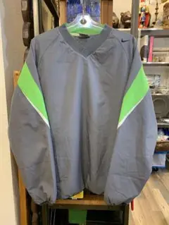 MK0636★Nike 中綿 プルオーバー グレー/グリーン Lサイズ 長袖