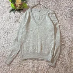 良品 Vネック カシミア100% 長袖セーター ニット ユニクロ UNIQLO