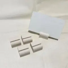 【大人気シリーズ・新色再販】ミニミニ木製 カードスタンド・什器 5個セット【白】