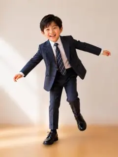 B354★ザラ男の子 キッズ スーツ セットアップ フォーマル 9身長134紺色のサムネイル