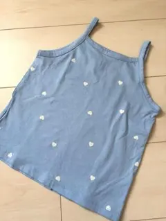 H&M 水色 ハート模様 キャミソール　120
