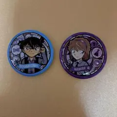 名探偵コナン　中国　缶バッジ　コナン・灰原セット