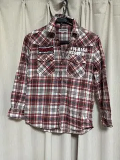 お買得　チェック　長袖シャツ 薄手　150センチ　男の子　女の子　洗濯のみ　美品