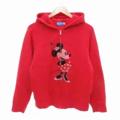 ミニーちゃん 赤 パーカー L