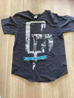 綿100グラフィックプリント Tシャツ ブラック