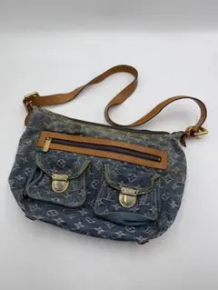 ルイヴィトン LOUISVUITTON デニム モノグラム バッグバギーPM