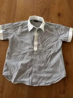 COMME CA ISM ストライプ 半袖シャツ　130