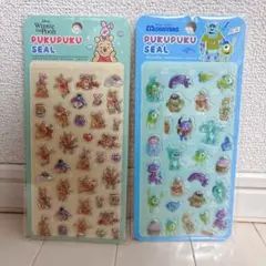 ディズニー　ぷくぷくシール　シール　プーさん　モンスターズインク