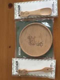 ムーミン 木製プレートとスプーンセット