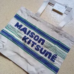 新品　MAISON KITSUNÉ ストライプトートバッグ