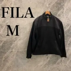 FILA メンズ M 黒 フリース ジャケット テック ナイロン 切替のサムネイル