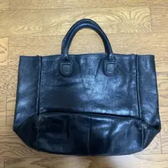 PREBLIC レザー トートバッグ ブラック - メルカリ