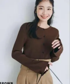 ベースメント　2way フレアスリーブカーディガン