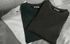 ユニクロ　エアリズムコットンオーバーサイズTシャツ/5分袖　3色セット　XL