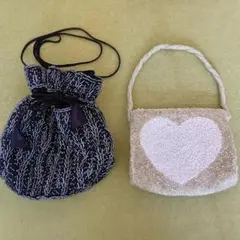 MOYNA モイナ　ビーズバッグ　ポーチ　未使用