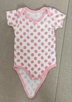 サイズ90 花柄プリントのロンパース