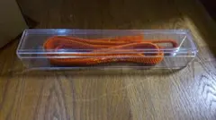 オレンジ編み込みカラフル刺繍帯締め