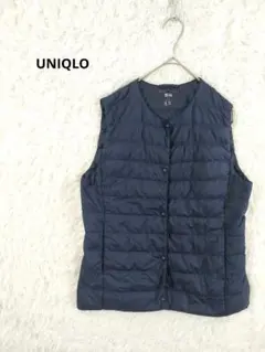 ユニクロ ウルトラライトダウン コンパクトベスト ネイビー Mサイズ 巾着付