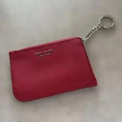 kate spade 赤 カードキーケース