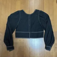 FREAK'S STORE ブラッククロップドシャツ 2WAY