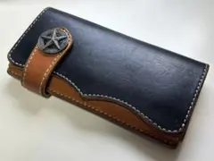 kc's/長財布/レザー/ラウンドジップ/バイカー/ロング/ウォレット/ブラックのサムネイル