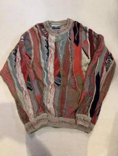 【希少XL】カルロアルベルト 3Dニット オーストラリア製 クージー風 総柄