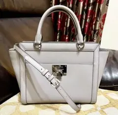 ⭐️極美品⭐️マイケルコース　レザー2wayハンドバッグ　ライトグレー