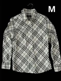 『美品』BURBERRY LONDON　ノバチェック 長袖　ホースロゴ刺繍 M