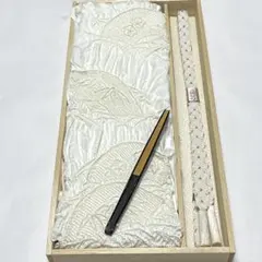 帯締め帯揚げセット　留袖用　末広　正絹
