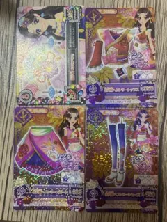 アイカツ 桜色花伝　牡丹柄ヘブンリーコーデ4枚セット