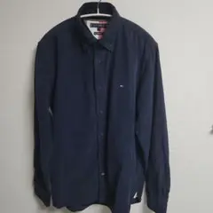 TOMMY HILFIGER ネイビー コーデュロイ シャツ M