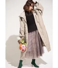 FRAY I.D フレイアイディー★ロング ナイロンモッズコート ロゴ 1