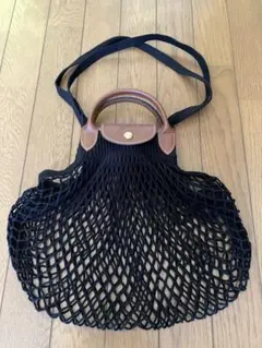 LONGCHAMP メッシュ ショルダーバッグ ブラックのサムネイル