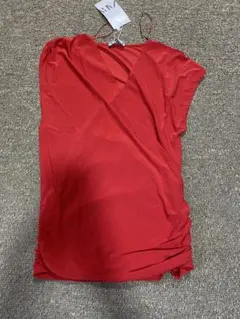 【新品・タグ付き】ZARA ラップデザイン ノースリーブ M レッド