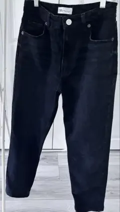 ZARA ブラックデニム　マムフィット26
