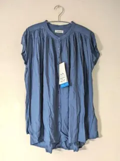 新品【ワケあり】晴れ色hareiro青接触冷感UVカット速乾チュニックLのサムネイル