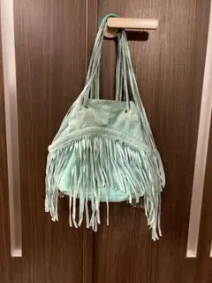 フリンジバッグ　水色のサムネイル