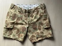 Dickies ディッキーズ 迷彩 カーゴショートパンツ　S相当 ボタン欠損のサムネイル