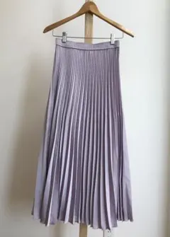 《美品/即日発送》# グローブ　薄紫 プリーツスカート ロングスカート