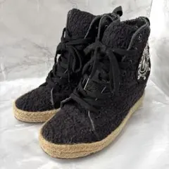y071207 HYSTERIC GLAMOUR ハイカットスニーカー ブラックのサムネイル